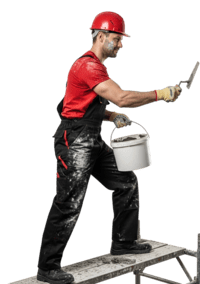 Zedník čermák stavby nahazuje do strany